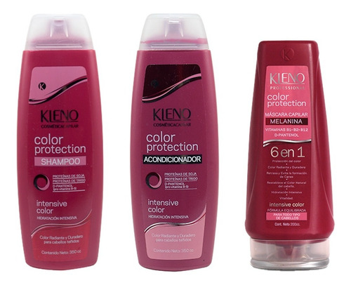 Shampoo + Acondicionador + Mascara Kleno Color Protection 