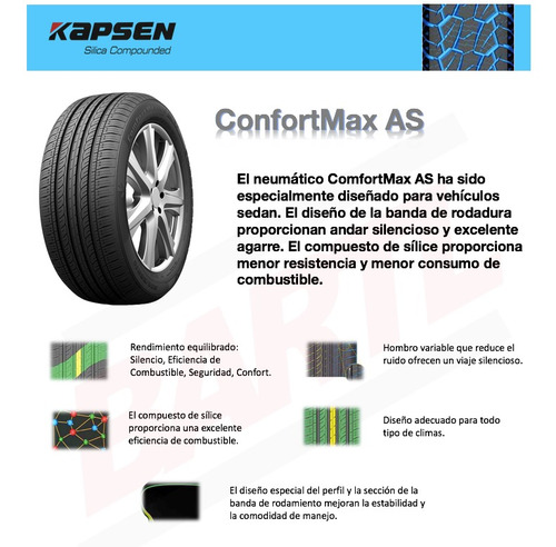 Cubierta 195/60/14 Kapsen H202 Colocada Neumático