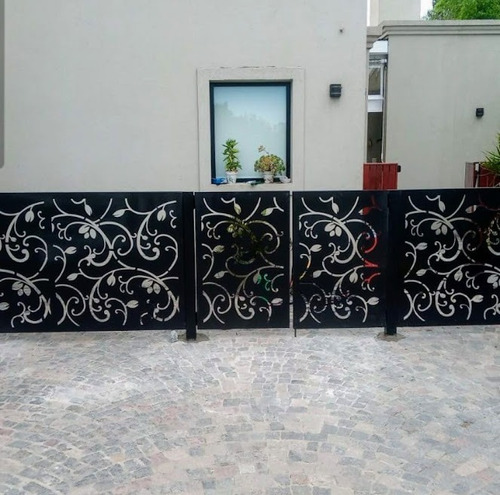 Pergolas En Hierro Con Chapa Perforada Decorativa