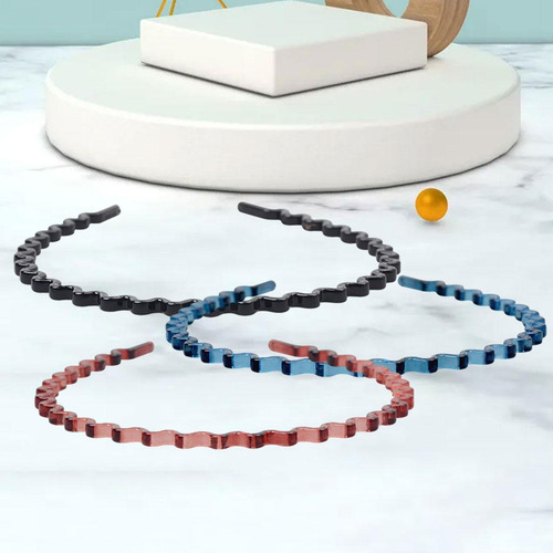 3pcs Diadema Para El Cabello De Moda Diseño Ondulado Banda