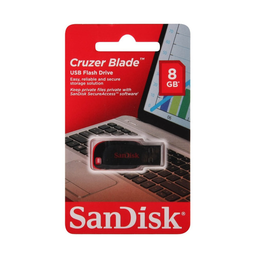 Pendrive 8gb Sandisk Cruzer Blade Blister Cerrado