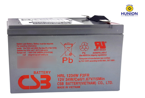 Bateria Csb 12v 9ah Hr1234w F2 Sms Apc Alarmes No Breaks