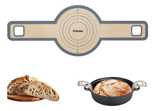 Silicone Bread Sling - Alfombrilla Para Hornear 1 Gris