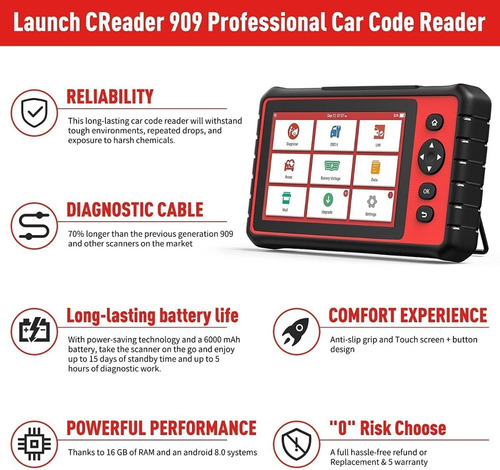Escáner Automotriz - Laucnh Obd2 Crp909