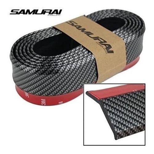 Imagen 1 de 10 de Lip Faldon Estribo Spoiler Universal Flexible Samurai 2.5m