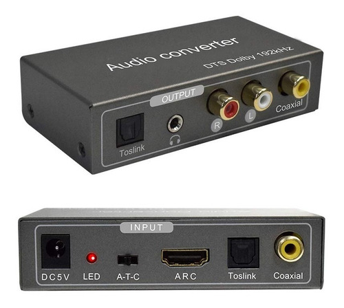 Conversor Digital Analógico Hdmi Optico Coaxial 3in 4out