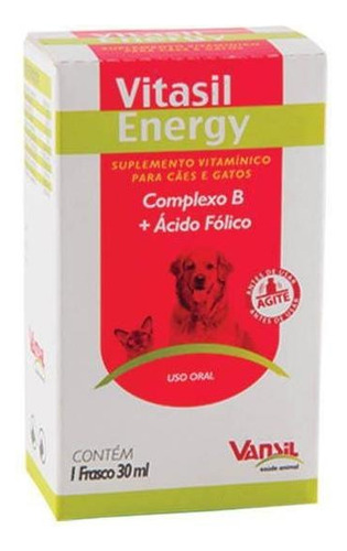 Vitasil Energy Suplemento Para Cães E Gatos - Vansil