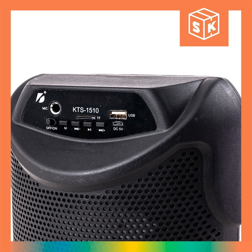 Imagen 5 de 10 de Parlante Bt Inalámbrico Luces Rgb Karaoke Microfono Control