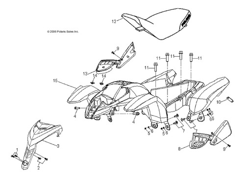 Cubierta Para Atv, Parte Delantera, Pieza Original Oem 04513