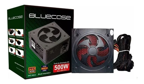 Fonte Bluecase 500w Pfc Ativo Blu500pfc