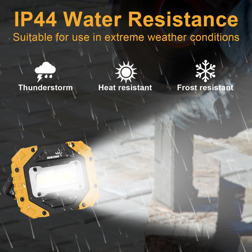 Luz De Trabajo Recargable 2pcs Impermeable Linterna Led
