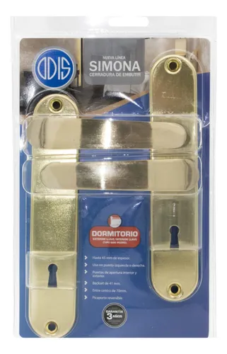 Set Cerradura Embutir Odis Simona 7040 Dormitorio Bronce
