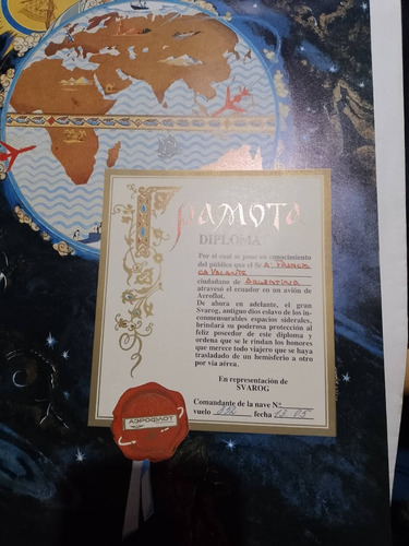 Diploma Antiguo Sobre De Aerolineas Aeroflot Union Sovietica