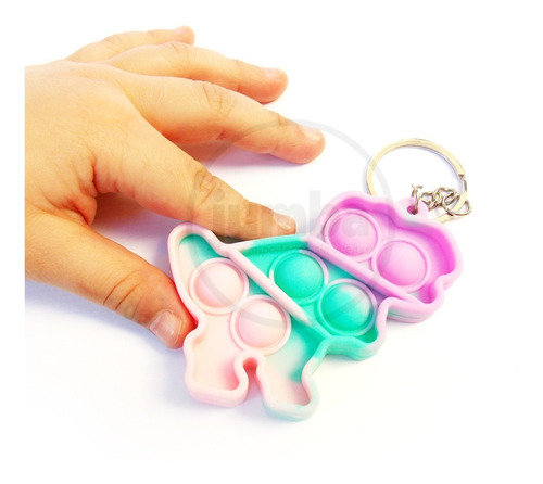 Imagen 3 de 10 de Llaveros Pop It Multicolor Varios Modelos Antiestres Rainbow