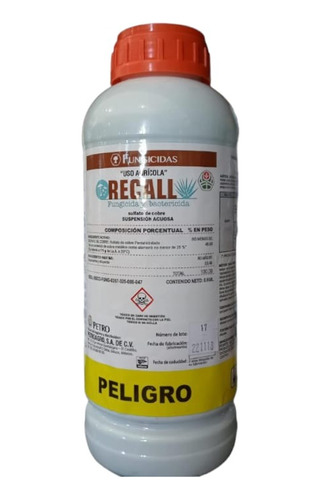 Recall- Fungicida Sulfato De Cobre Pentahidrata Caja 12 Pzas