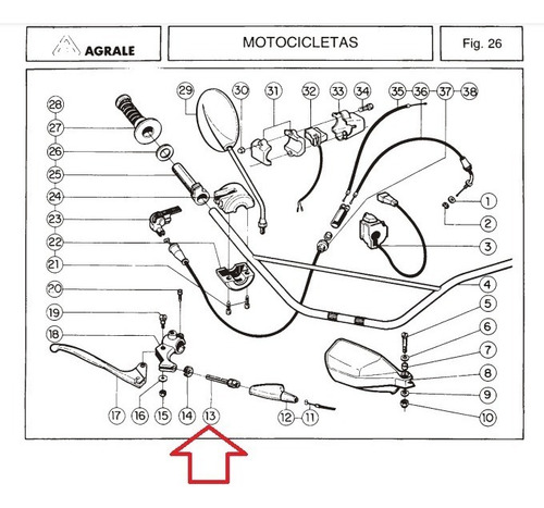Parafuso Regulagem Cabo Da Embreagem Motos Agrale Original