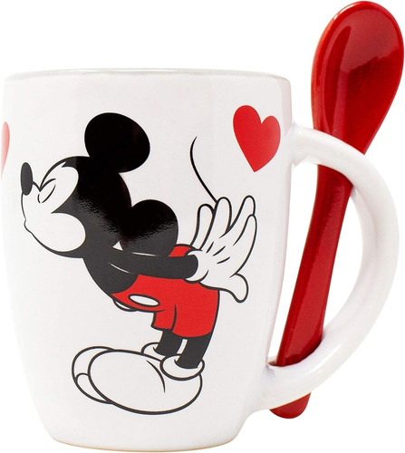 Disney Taza Con Cuchara De Espresso De Mickey N Minnie