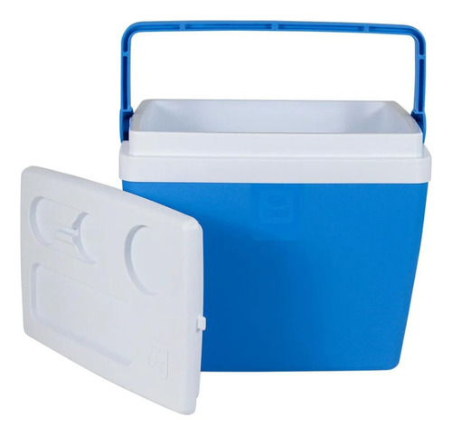 Cooler Culler Caixa Termica Grande Bebidas 34l Mesa - Azul