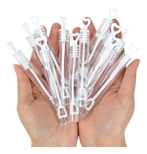 40 Bolinha De Sabão De Tubet Branco / Transparente