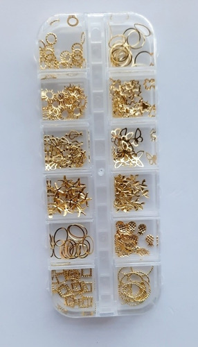 Formitas De Metal Para Uñas En Color Dorado Y Plateado