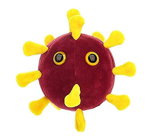 Peluche Giantmicrobes Covid-19: Felpa Suave Cuenta Con Las . Color Rojo
