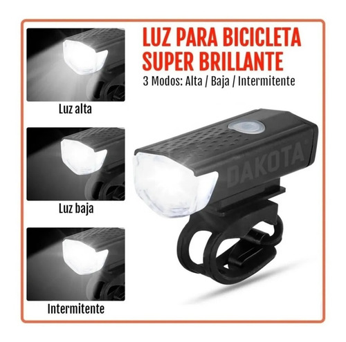 Imagen 4 de 8 de Kit Luces Bici - Trasera Y Delantera Carga Usb- Full Salas