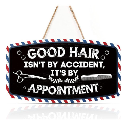 Placa Madera Para Colgar Good Hair Is By Accident It's 11.2