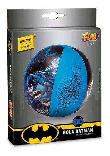 Brinquedo Bola Inflavel Do Batman 50cm Fun 84183