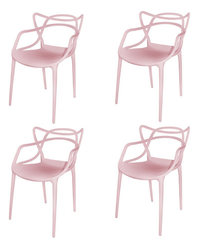 Conjunto Com 4 Cadeiras Para Sala De Estar Berrini Hiwt