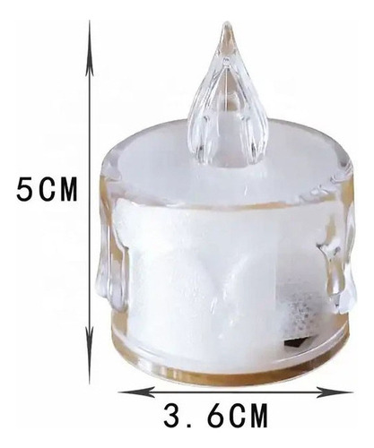 24 Mini Vela Electrónica Decorativa Artificial Led Luz Amari