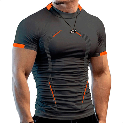 Camiseta Ajustada Ropa Deportiva Para Hombres Secado Rápido