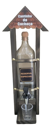 Pingometro Porta Pinga Dosador Cachaça Artesanal De Parede