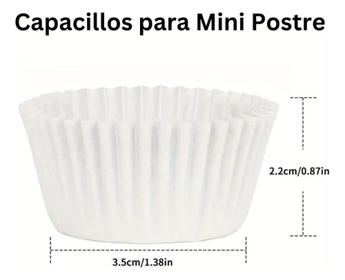 Mini Capacillos Blanco #2 Para Postres - 1,000 Pz