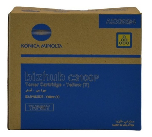 Cartucho Toner Original Konica Minolta Bizhub C3100p Yellow
