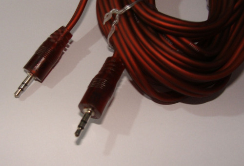 Imagen 2 de 8 de Cable Audio Auxiliar 5 Ms Miniplug A Miniplug 3,5 Siliconado