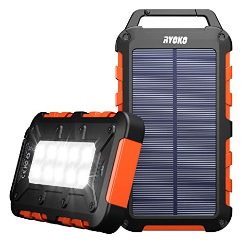 Ryoko Solar Charger Power Bank 20000m Ah, Cargador K2wka