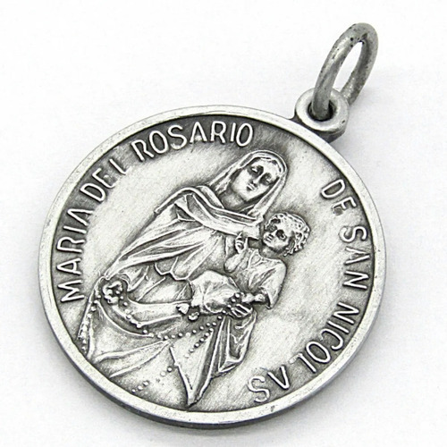 Medalla Virgen Del Rosario De San Nicolas 30mm