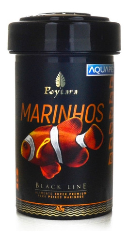 Ração Poytara Marinhos Black Line Pellets P 1mm 45g