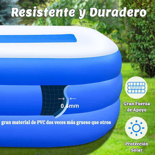 Piscina Hinchable Rectangular Familiar Fiesta Acuática