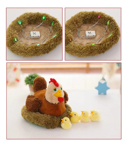 Peluche De Gallina De Pascua Con Sonido Para La Familia