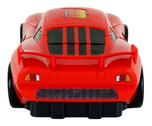 Super Carro Brinquedo Vermelho Transformer Robô Com Som Luz