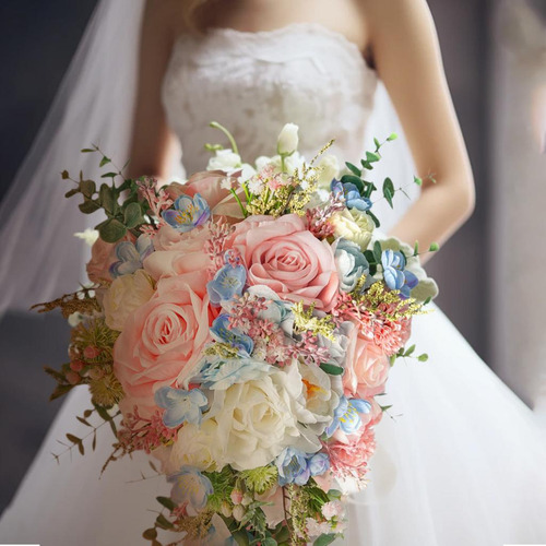 Boda Bouquet Bridal Flores Artificial Sufrida Flower Flower