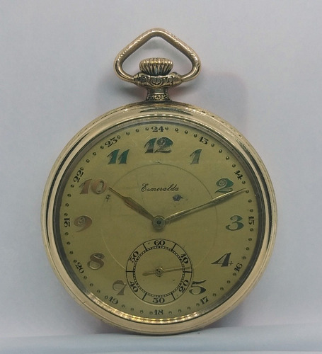 Reloj De Bolsillo Esmeralda By Junghans Usado Cuerda Colecci