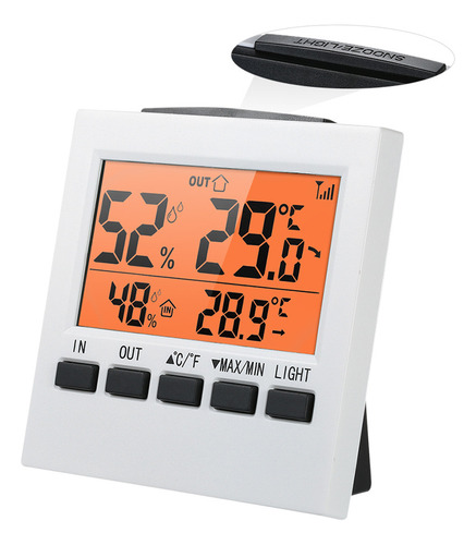 Higrômetro Lcd Min Transmissor Wireless Value Digital Com