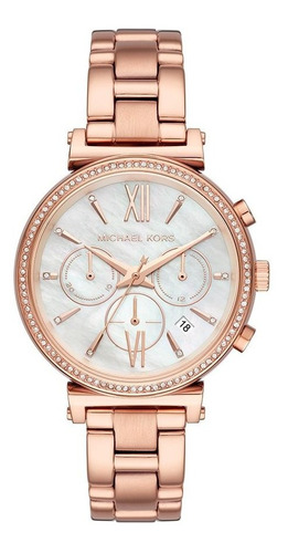 Reloj Mujer Michael Kors Mk6576 Cuarzo Pulso Oro Rosa En