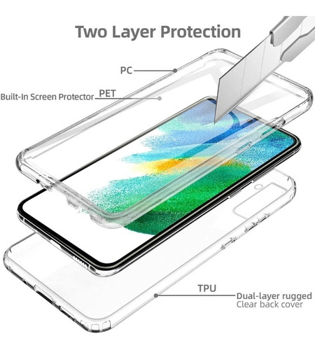 Imagen 3 de 9 de Funda 360 Protege 100% Compatible Con Samsung S21 Fe