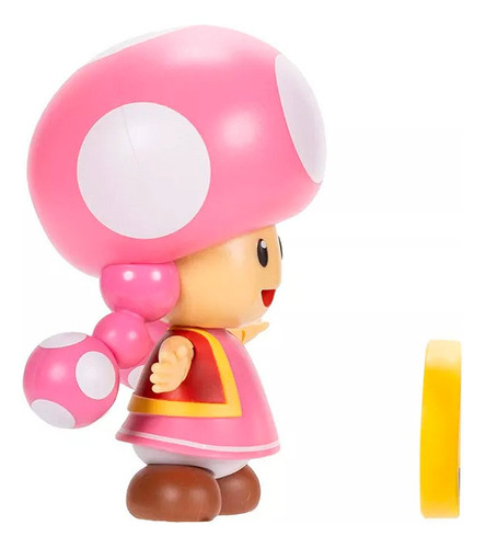 Super Mario - Personaje Toadette De 9 Cm