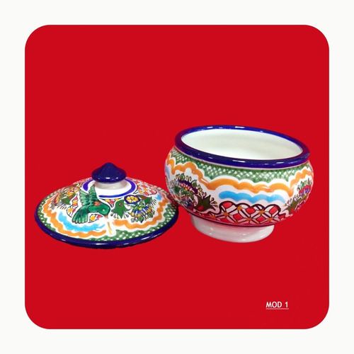 Imagen 2 de 3 de Alhajero De Talavera Poblana Acabado Fino Color M1 Lhj