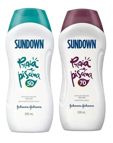 comprar Kit 2 Sundown Praia E Piscina Fps50 + Fps70 Protetor 200ml