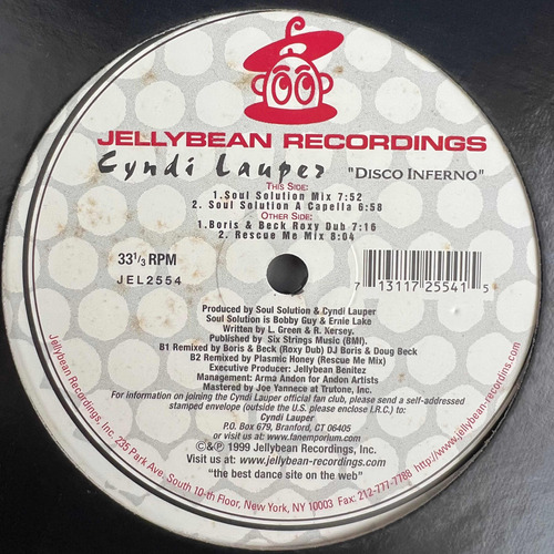 Cyndi Lauper - Disco Inferno - 12'' Single Vinil Us